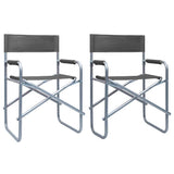 vidaXL Regisseursstoelen 2 st staal blauw