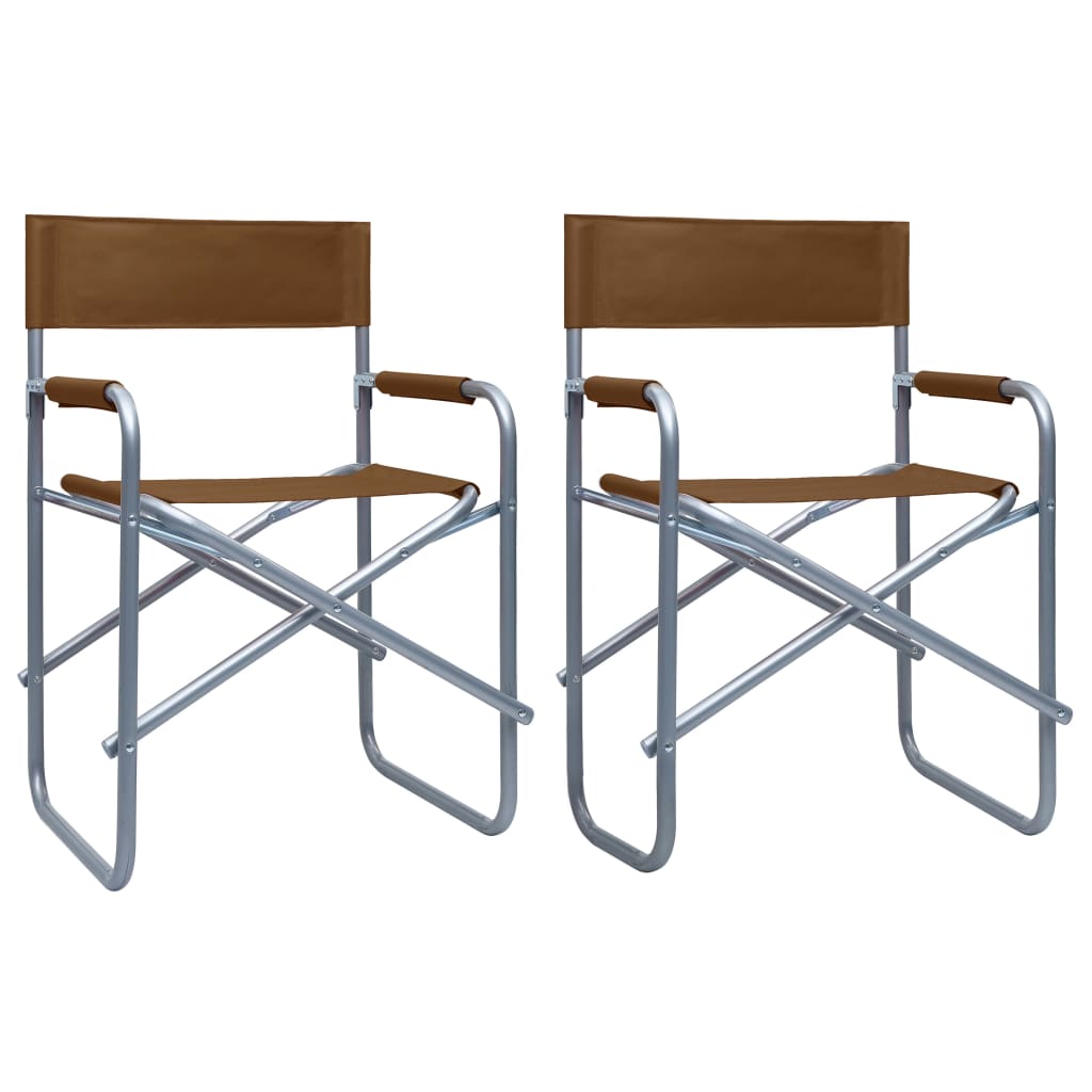 vidaXL Regisseursstoelen 2 st staal blauw