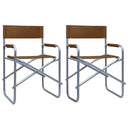 vidaXL Regisseursstoelen 2 st staal blauw