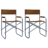 vidaXL Regisseursstoelen 2 st staal blauw