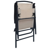 vidaXL Folding Garden Chairs 2 pcs Textilene Grey
