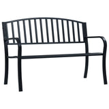 vidaXL Tuinbank 125 cm staal grijs