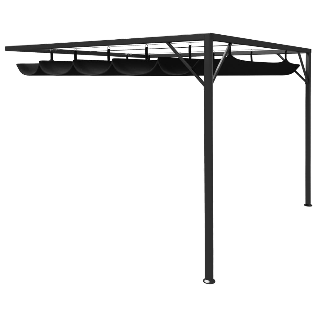 vidaXL Tuinwandprieel met uittrekbaar dak 3x3x2,3 m