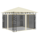 vidaXL Prieel met klamboe 3x3x2,73 m 180 g/m² taupe