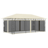 vidaXL Prieel met klamboe 3x3x2,73 m 180 g/m² taupe