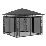 vidaXL Prieel met klamboe 3x3x2,73 m 180 g/m² taupe