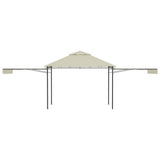 vidaXL Prieel met uitschuifbare daken 180 g/m² 3x3x2,75 m crème