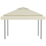 vidaXL Prieel met uitschuifbare daken 180 g/m² 3x3x2,75 m crème