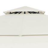 vidaXL Prieel met uitschuifbare daken 180 g/m² 3x3x2,75 m crème
