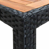 vidaXL 7-delige Tuinset poly rattan acaciahout zwart