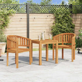 vidaXL Banana Bench Solid Teak Wood