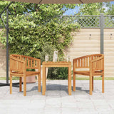 vidaXL Banana Bench Solid Teak Wood