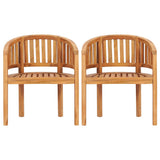 vidaXL Banana Bench Solid Teak Wood