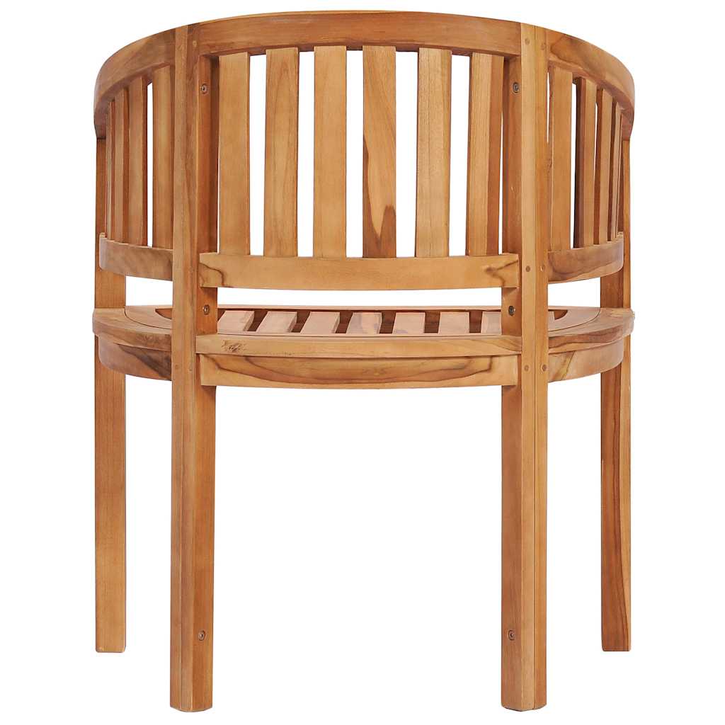 vidaXL Banana Bench Solid Teak Wood