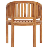 vidaXL Banana Bench Solid Teak Wood