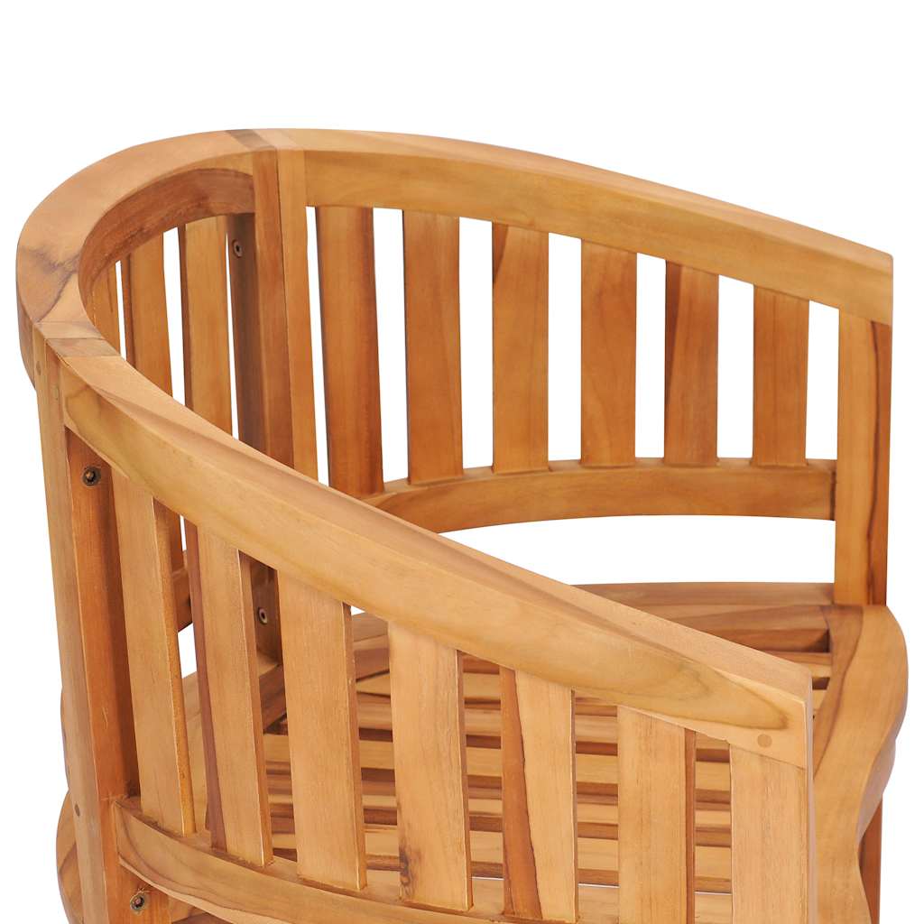 vidaXL Banana Bench Solid Teak Wood
