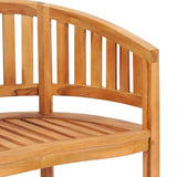 vidaXL Banana Bench Solid Teak Wood