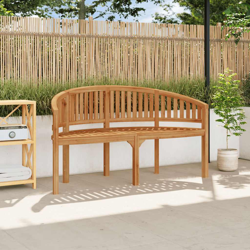 vidaXL Banana-shaped bench 180 cm solid teak wood