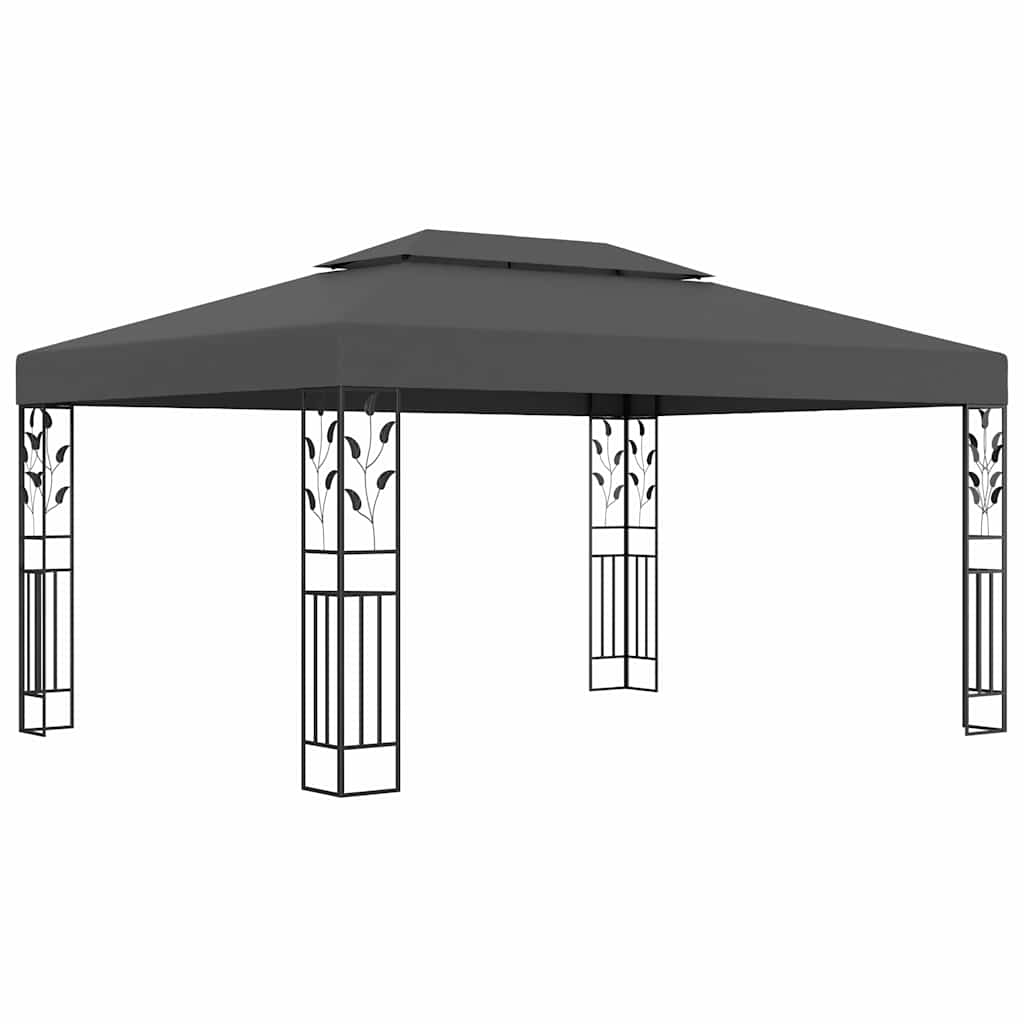 vidaXL Prieel met dubbel dak 180 g/m² 3x4 m taupe