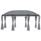 vidaXL Prieel met gordijnen 180 g/m² 520x349x255 cm taupe