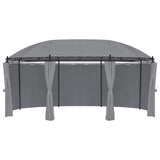 vidaXL Prieel met gordijnen 180 g/m² 520x349x255 cm taupe