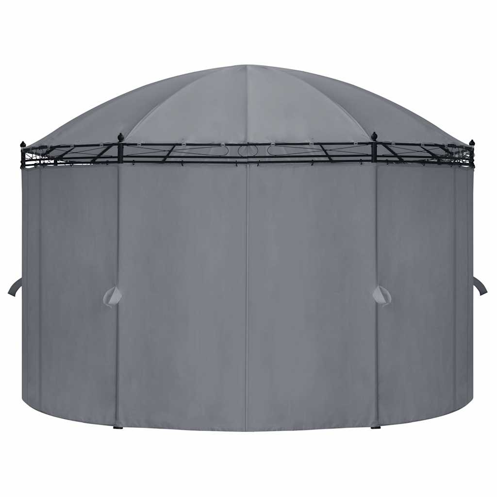 vidaXL Prieel met gordijnen 180 g/m² 520x349x255 cm taupe
