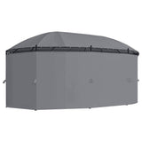 vidaXL Prieel met gordijnen 180 g/m² 520x349x255 cm taupe