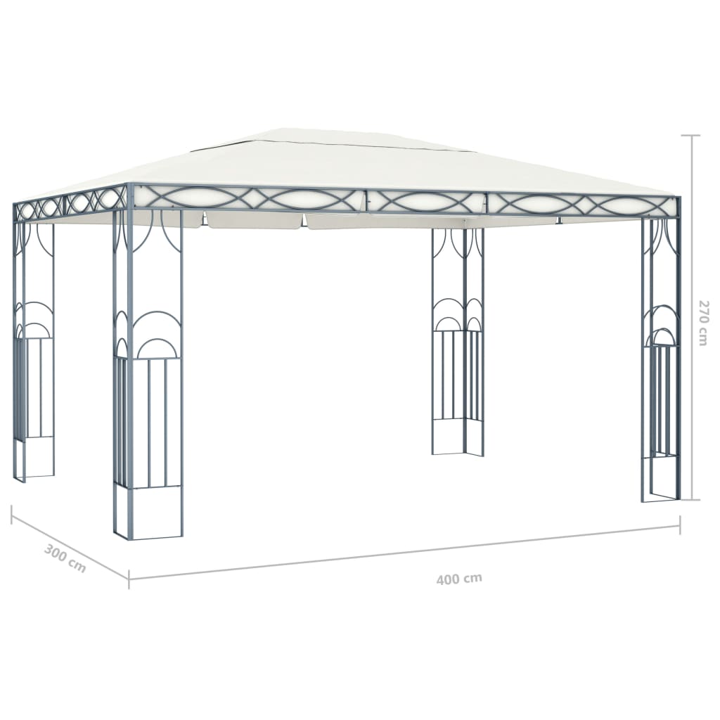 vidaXL Prieel 300x300 cm crème