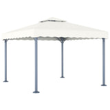 vidaXL Prieel 3x3 m aluminium en staal taupe