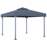 vidaXL Prieel 3x3 m aluminium en staal taupe