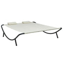 vidaXL Outdoor Day Bed Fabric Black