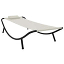 vidaXL Tuinbed 200x90 cm staal crème