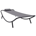 vidaXL Tuinbed 200x90 cm staal crème