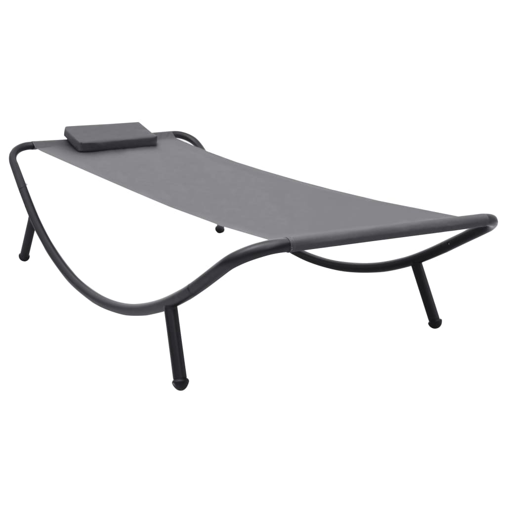vidaXL Tuinbed 200x90 cm staal crème