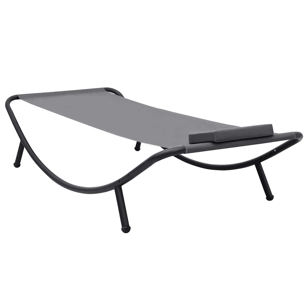 vidaXL Tuinbed 200x90 cm staal crème