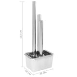 vidaXL Garden Fountain 48x34x123 cm Stainless Steel Silver