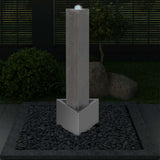 vidaXL Tuinfontein 37,7x32,6x110 cm roestvrij staal zilverkleurig