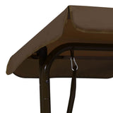 vidaXL Kinderschommelbank 115x75x110 cm stof bruin