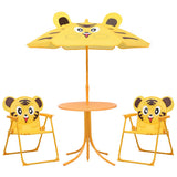 vidaXL 3-delige Bistroset voor kinderen met parasol rood