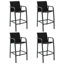 vidaXL Tuinbarstoelen 2 st textileen zwart
