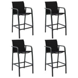 vidaXL Tuinbarstoelen 2 st textileen zwart