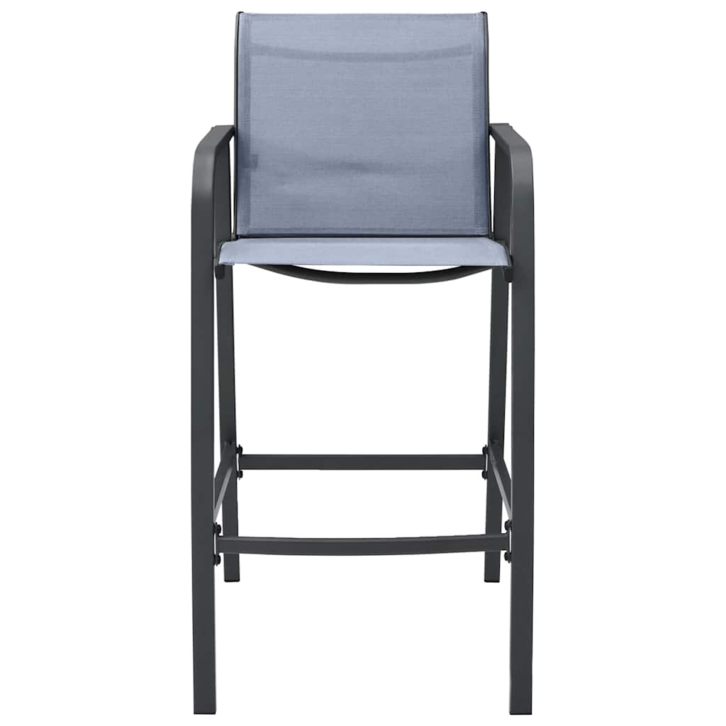 vidaXL Tuinbarstoelen 2 st textileen zwart