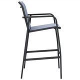 vidaXL Tuinbarstoelen 2 st textileen zwart