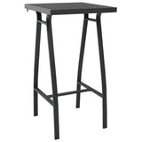 vidaXL Outdoor Bar Table 60x60x110 cm Tempered Glass Black