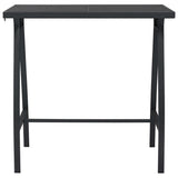 vidaXL Outdoor Bar Table 60x60x110 cm Tempered Glass Black