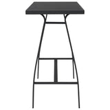 vidaXL Outdoor Bar Table 60x60x110 cm Tempered Glass Black