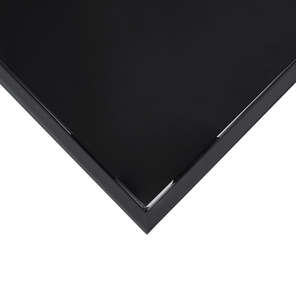 vidaXL Outdoor Bar Table 60x60x110 cm Tempered Glass Black
