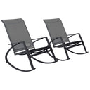 vidaXL Tuinschommelstoelen 2 st textileen zwart
