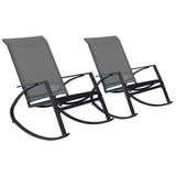 vidaXL Tuinschommelstoelen 2 st textileen zwart