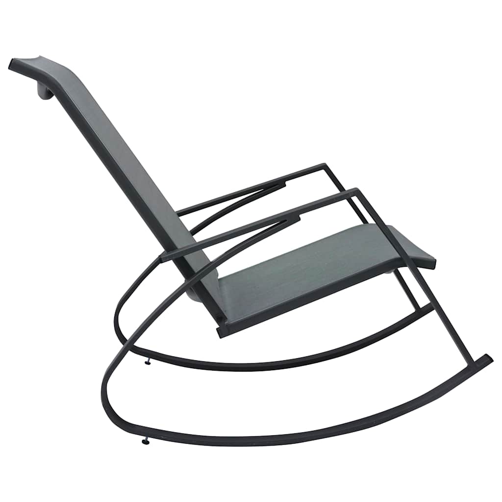 vidaXL Tuinschommelstoelen 2 st textileen zwart